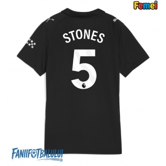 Manchester City John Stones #5 Tricou Fotbal Replică 2025-26 Femei Deplasare